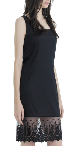 Women's sleeveless full slip for dresses with lace trim - Shop Lev