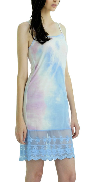 Women Tie dye lace camisole full slip extender - Shop Lev
