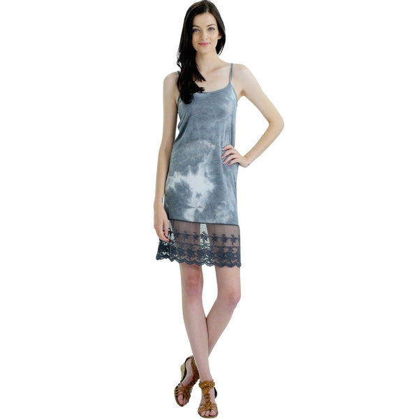 Women Tie dye lace camisole full slip extender - Shop Lev