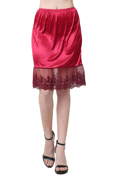 Single lace satin half slip skirt extender - 21" length - Shop Lev