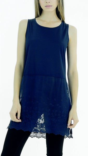 Women Lace Bottom Crop Tank and top extender - Shop Lev