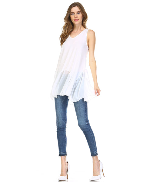 Women's Flare Tank Slip Top Extender with Scoop Bottom - Shop Lev