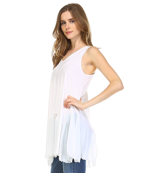 Women's Flare Tank Slip Top Extender with Scoop Bottom - Shop Lev