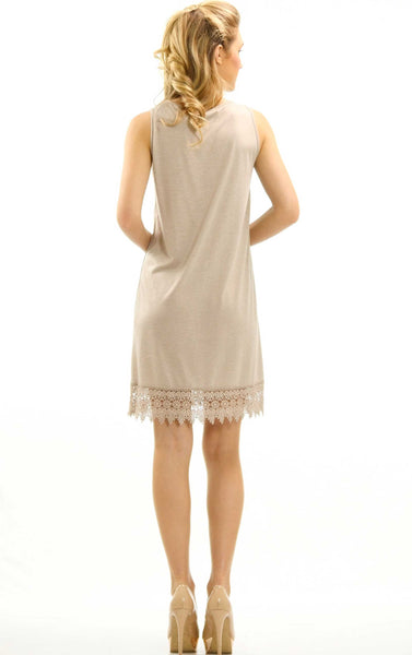 Womens Soild Knit Lace Tank Full Slip Dress Extender - Shop Lev