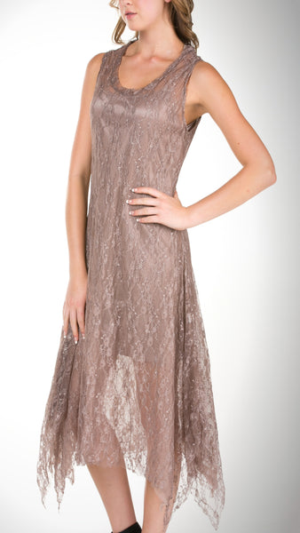 Lace Mesh Layering Sleeveless Dresses - Shop Lev