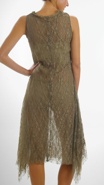 Lace Mesh Layering Sleeveless Dresses - Shop Lev