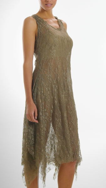 Lace Mesh Layering Sleeveless Dresses - Shop Lev