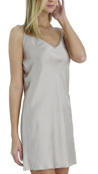 Women V Neck Camisole Full Slip Dress Nightgown - Shop Lev