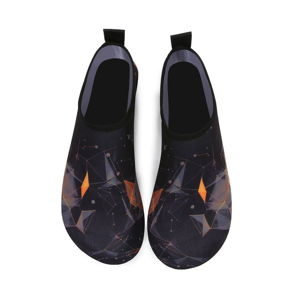Men and Women a Slip On Barefoot Quick-Dry Beach Aqua Yoga Water Shoes (Prism/Black)