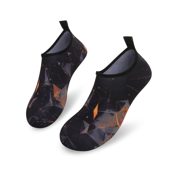Men and Women a Slip On Barefoot Quick-Dry Beach Aqua Yoga Water Shoes (Prism/Black)