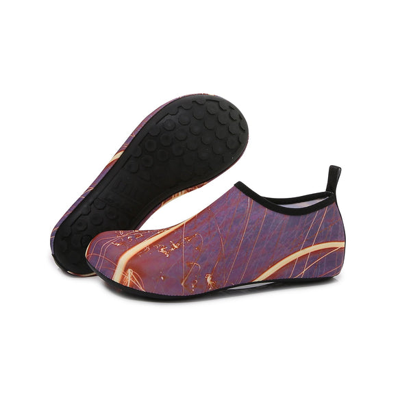 Men and Women a Slip On Barefoot Quick-Dry Beach Aqua Yoga Water Shoes (Spark/Red)