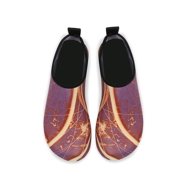 Men and Women a Slip On Barefoot Quick-Dry Beach Aqua Yoga Water Shoes (Spark/Red)