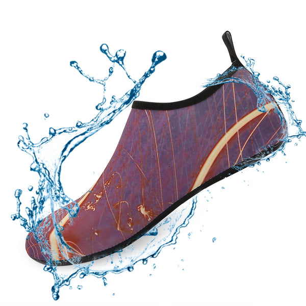 Men and Women a Slip On Barefoot Quick-Dry Beach Aqua Yoga Water Shoes (Spark/Red)