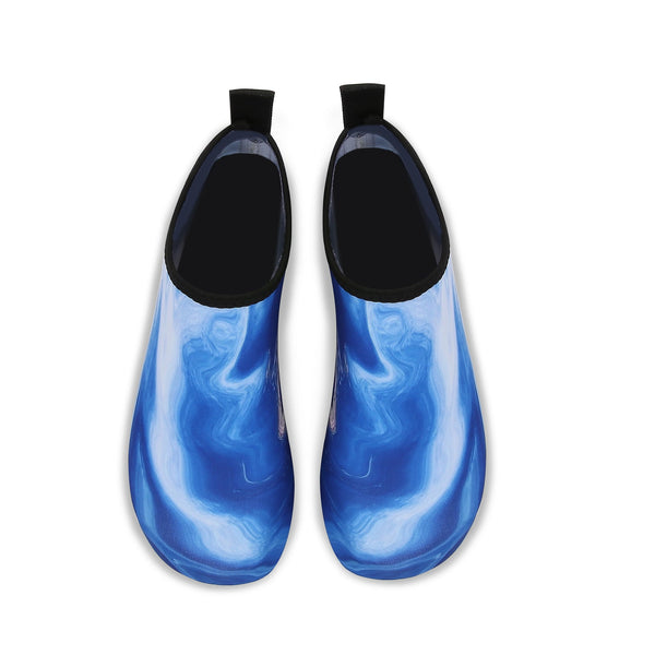 Men and Women a Slip On Barefoot Quick-Dry Beach Aqua Yoga Water Shoes (Ocean/Blue)