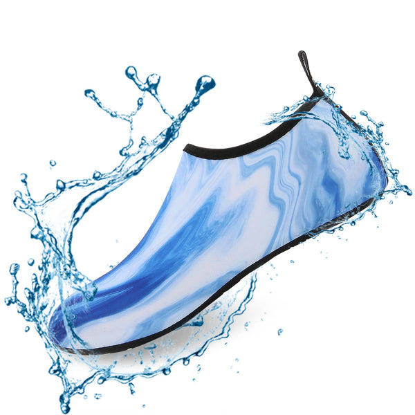 Men and Women a Slip On Barefoot Quick-Dry Beach Aqua Yoga Water Shoes (Ocean/Blue)