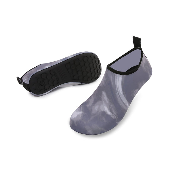 Men and Women a Slip On Barefoot Quick-Dry Beach Aqua Yoga Water Shoes (Fog/Grey)