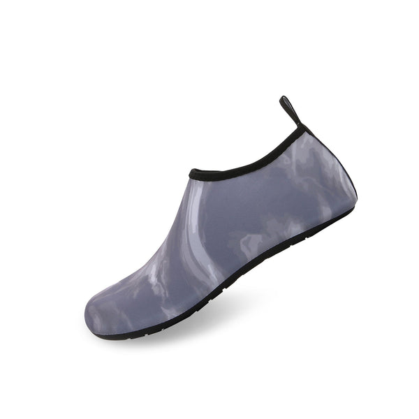 Men and Women a Slip On Barefoot Quick-Dry Beach Aqua Yoga Water Shoes (Fog/Grey)