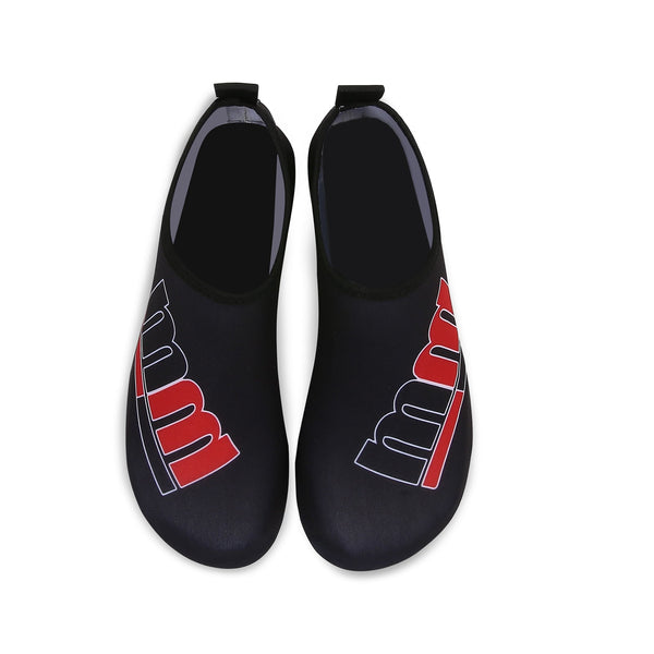 Men and Women a Slip On Barefoot Quick-Dry Beach Aqua Yoga Water Shoes (MM/Black)