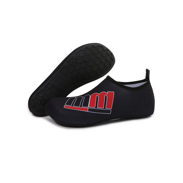 Men and Women a Slip On Barefoot Quick-Dry Beach Aqua Yoga Water Shoes (MM/Black)