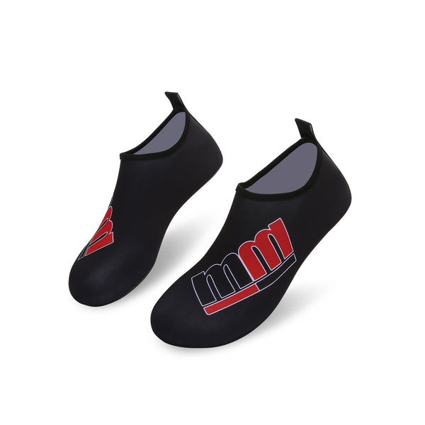 Men and Women a Slip On Barefoot Quick-Dry Beach Aqua Yoga Water Shoes (MM/Black)