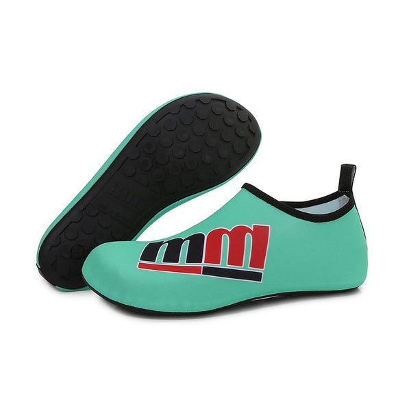 Men and Women a Slip On Barefoot Quick-Dry Beach Aqua Yoga Water Shoes (MM/Mint)