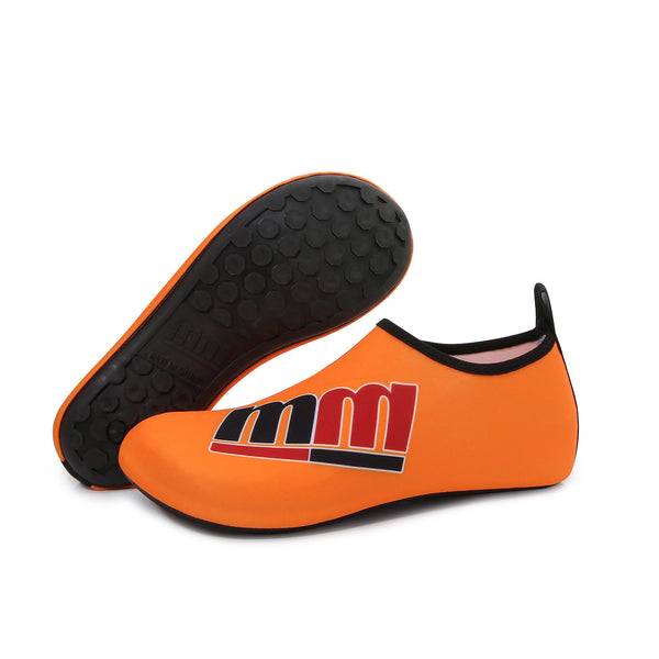 Men and Women a Slip On Barefoot Quick-Dry Beach Aqua Yoga Water Shoes (MM/Orange)