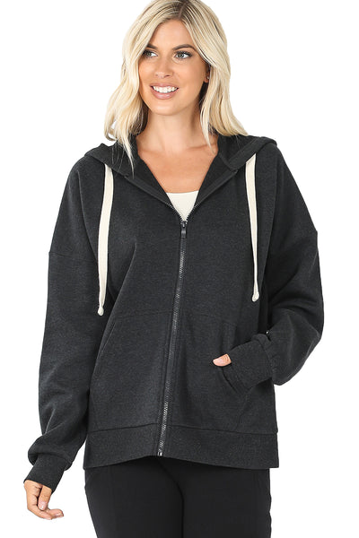 ZENANA Women 2 Piece Set Full-Zip Hoodie Jacket and Jogger Pants