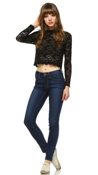 Long Sleeve Crop Top - Shop Lev