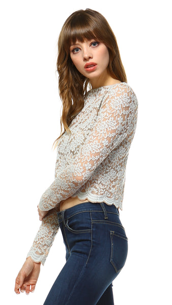 Long Sleeve Crop Top - Shop Lev