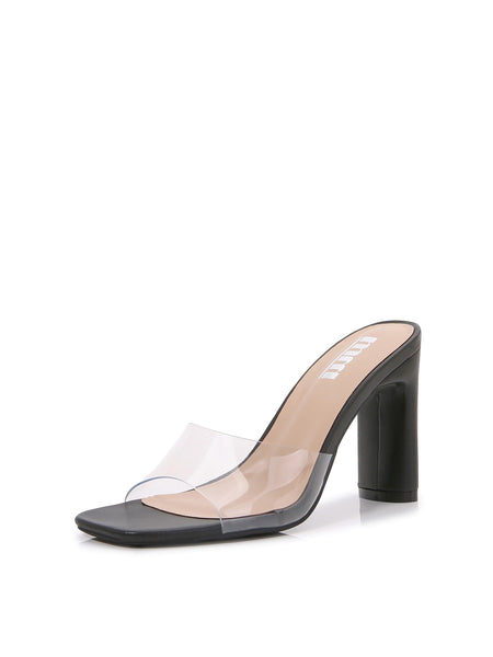 Single Braided Strap High Chunky Heeled Sandals